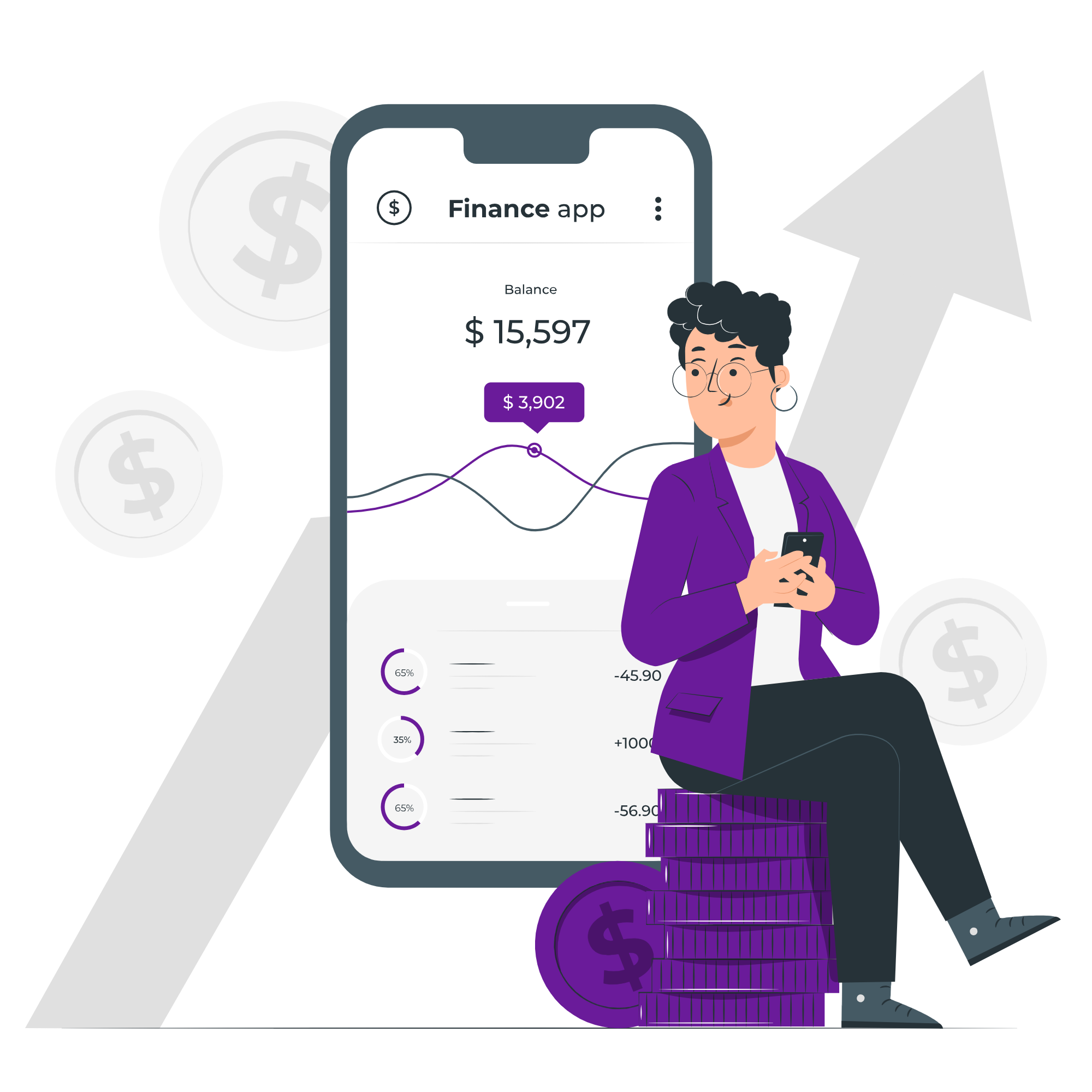 Abstract graphic representing financial growth